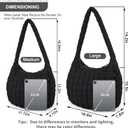Quilted Puffer Tote Bag Purse Puffy Crossbody Shoulder Bag,Lightweight Nylon Hobo Bag Puffer Carryall Bag for Women Girl