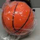 Silent Basketball Size 7 (29.5")  Grooved Airless Indoor Basketball for Quiet Dribbling and Indoor Training, Pro PU Foam Ball  Real Feel Higher Bounce Quieter (Orange)