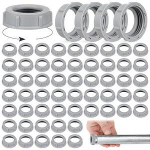 Pushglossy 100 Pcs Plastic Insulating Bushing Threaded Electrical Bushings for Emt, Rigid or Imc Conduit Fitting (3/4 Inch)