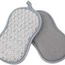 Multi-Purpose Scrub Sponges for Kitchen Scrub-it-Non-Scratch Double-Side Double-Effect Microfiber Sponge Along with Heavy Duty Scouring Multi-Purpose Sponges Kitchen (2 pcs)