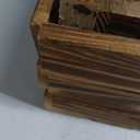 6 Pcs Decorative Nesting Wooden Crates for Display,Whitewashed Nesting Wooden Crates for Display Rustic, Storage Display 6 Size Large Small Rustic Wood Decorative Storage Crates (Deep Wood Color)