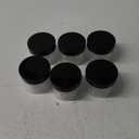 Pack of 6 6 oz Plastic Jars Refillable Containers with Lids Wide-mouth Leakproof Reusable Round Empty Jars for Travel Cosmetic Dry Food Spice Cookie Candy Home Kitchen Organizing (Clear) (Black)