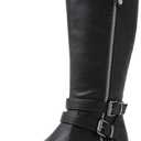 GLOBALWIN Women's Knee High Boots Fashion Comfortable Riding Boots For Women Low Heel (6.5)