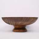 EDHAS Mango Wood Decorative Wooden Bowl Hand Carved Home Decor for Dining Table Center, Living Room, Kitchen Dcor (12" x 12' x 4.75")