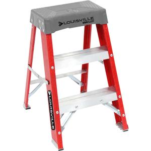 Louisville Ladder 2-Foot Fiberglass Step Stool Industrial, 300-Pound Load Capacity, Type IA, FS1502