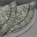 3' Round Washable Rug for Entryway, Green Soft Printed Area Rug, Non-Slip Kitchen Rugs, Low-Pile Medallion Indoor Door Mat, Small Farmhouse Carpet for Entrance Kitchen Foyer Bedside