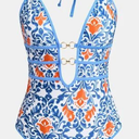 CUPSHE Double Dusk Black One-piece Swimsuit in Blue, XL