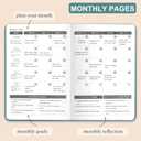 Undated Weekly & Monthly Planner, Life Organizer & Productivity Journal, Goals Setting & Time Management, Gift Box Included, A5 Hardcover Leather with Stickers (Brown)