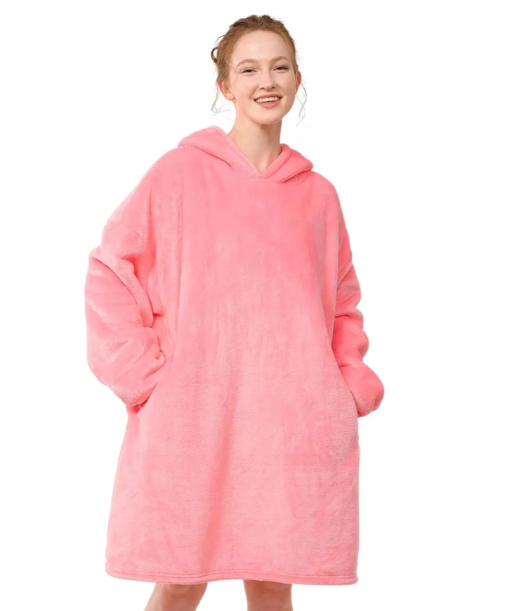 LetsFunny Blanket Hoodie,Oversized Wearable Sherpa Fleece Blanket Sweatshirt,Super Soft Warm Cozy with Giant Pocket,Gifts for Women Men Adults Teenagers Kids, One Size Fits All