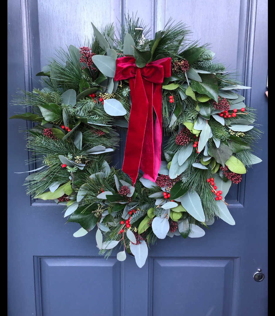 Artificial Christmas Wreath - Christmas Decorations - Norfolk Pine Wreath for Door,Fireplace,Wall,Windows,Indoor Outdoor -Christmas Wreaths for Front Door - Holiday Decor