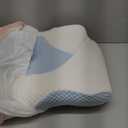 Osteo Cervical Pillow for Neck Pain Relief, Hollow Design Odorless Memory Foam Pillows with Cooling Case, Adjustable Orthopedic Bed Pillow for Sleeping, Support for Side Back Sleepers (Queen(25.5*16.5*5.2/4.1 inches), Blue)