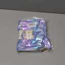 Hiroyuki Iridescent Makeup Bag, 14 inches Cosmetic Bag, Large Capacity Travel Pouch (Hair, Purple)