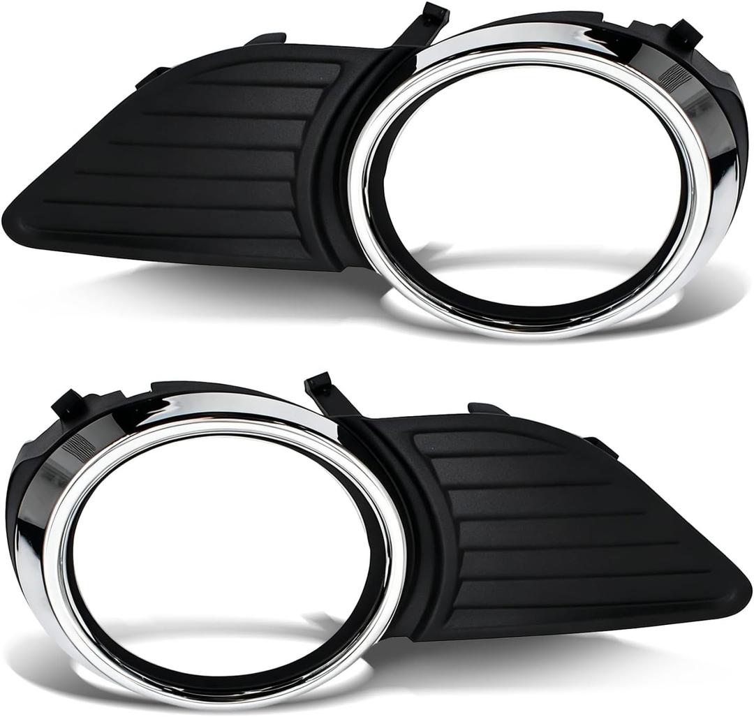Munirater 2-pack Front Bumper Fog Light Cover Grilles Replacement for Sienna Base LE XLE 2011-2015 Driver and Passenger Side 52040-08010, 52030-08010