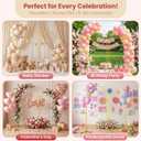 Toolterritary Metal Arch Backdrop Stand Set of 2, 7.2FT+ 6FT Balloon Arch Stand, Gold Wedding Arch Frame with Stable Base, Arch Backdrop for Party Birthday Baby Shower Graduation Decor
