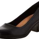 Clarks Black's Emily 2 Ruby Pump, Black Leather, 11 Wide US