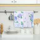 Spring Kitchen Towels Wildflower Print Dish Towels for Kitchen Bathroom Housewarming Gift (2, Embroidered Ball Pattern)