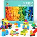 Cutedeer 258 Piece Classic Big Building Blocks Set for Kids Toddlers Compatible with All Major Brands, Large Building Bricks STEM Toys with Gift Box for All Ages Boys Girls