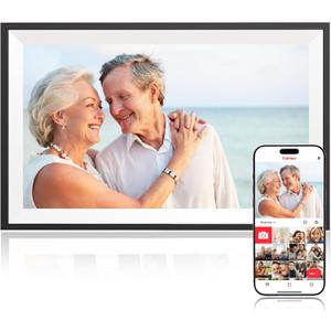 Digital Picture Frame, Frameo 15.6 inch Large Digital Photo Frame WiFi, 1920*1080 IPS FHD Touchscreen, 32GB, Instant Share Pictures Video, Photo Frame Electronic, Gift for Mom, House Warming, Wedding
