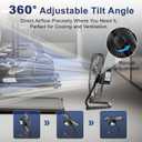 14 Inch Floor Fan, Max 2100 CFM Industrial Fan, 3-speed and 360°Adjustable Tilt, Metal Construction and Aluminum Blades, Ideal for Warehouse, Workshop, Factory, Garage