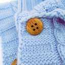 XMWEALTHY Newborn Baby Wrap Swaddle Blanket Knit Sleeping Bag Sleep Sack Stroller Wrap for Baby Light Blue 0-6 Month
