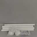 Heavy Duty White Curtain Rods, 1 Inch Diameter, 28 to 48 Inch, Classic Finials, Iron, Wall Mounted, Color-treated, Wear-Resistant Coating