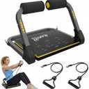 ZIWWVY Foldable Ab Machine - Adjustable Sit Up Bench for Home Gym, 300lb Capacity, Portable Core Workout Equipment