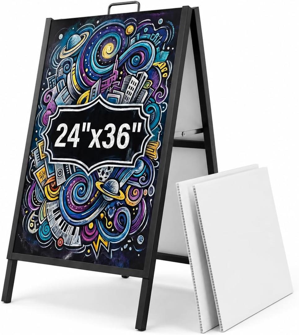 A-Frame Sidewalk Sign, Double-Sided, 24" x 36"