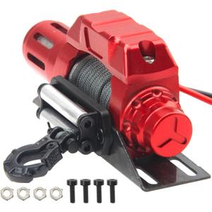 RC Car Winch Simulation Winch w/Steel Wire Compatible with Traxxas TRX4 Axial SCX10 90046 D90 Redcat Gen8 HSP 1/10 RC Crawler Car