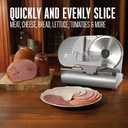Weston Electric Meat Cutting Machine, Deli & Food Slicer, Adjustable Slice Thickness, Non-Slip Suction Feet, Removable 9 Stainless Steel Blade, Easy to Clean, Size: Removable 9" Stainless Steel Blade
