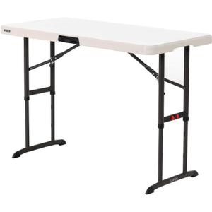 LIFETIME 80387 4-Foot Commercial Adjustable Folding Table, Almond
