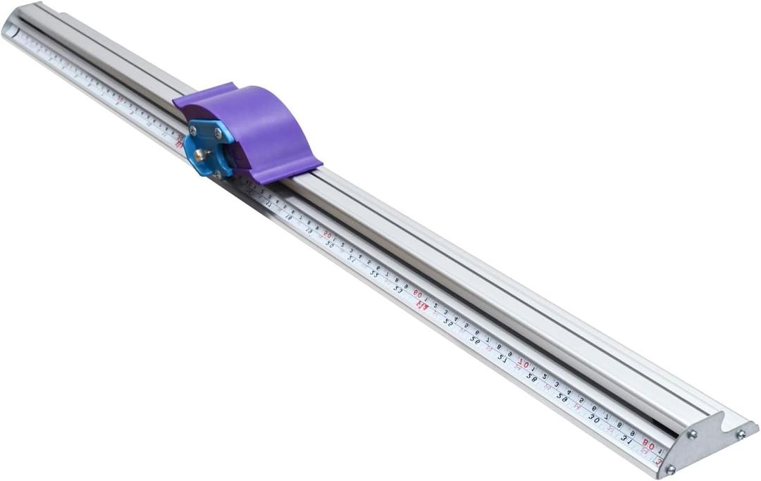 27.5" Manual Sliding Paper Trimmer with Dual Scale Ruler, Precision Cutter for KT Board, Photo Paper, PVC & PET Sheets, Includes 30 Replacement Blades