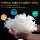 L LOVSOUL Goose Feather Down Pillow Standard Size of 1,Ultra Soft 100% Organic Cotton Fabric, 700TC,800 Fill Power, Luxury Hotel Collection Bed Gusseted Pillows for Back, Stomach or Side Sleepers
