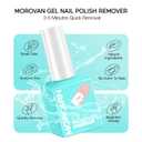 2 x Morovan Gel Nail Polish Remover Kit: Gel Polish Remover with Liquid Latex Tape Nail Strengthener Nail Tools Quick Remove Gel Nail Polish in 3-5 Minutes No Need to Warp & Soak (7 Pcs Set)