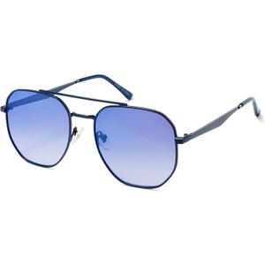 SOJOS Classic Square Aviator Sunglasses for Women Men Retro Hexagon UV400 Protection Shades SJ1222 (Blue/Blue Mirrored)