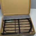 Decorative Garden Fence 17in x10ft, 10 Pack Rustproof Metal No Dig Fence Animal Barrier for Dog, Arched Flower Bed Edging Ornamental Wire Border Panel Fencing for Yard Patio Outdoor Decor (Black)