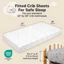 KeaBabies 2-Pack Muslin Crib Sheets for Boys, Girls - 100% Organic Cotton Fitted Baby Crib Mattress Sheet, Soft Breathable Standard Toddler Bed Cover Bedding Set, Neutral, Durable 52x28 (Woodland)