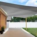 TANG 18'x20' Sun Shade Sail Rectangle Sunshade Canopy UV Block Shade Cloth Pergola Cover for Outdoor Patio Garden Gazebo Deck, Grey