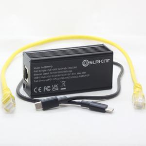2.5Gbps PoE Splitter to USB Type-c 20W PD3.0 PPS QC 4+/3.0 802.3at, Compatible with Echo Hub, iPad, and Other Tablets