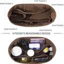 LOUKAYCCI Purse Organizer Insert for Coach brooklyn 28 Bag Insert Organizer DupontPaper Lightweight Purse Insert (Brown&Brown)