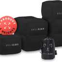 Koala Kloud 3 Height Travel Foot Rest - Gray Inflatable Foot Rest Pillow, Car Seat, Airplane Bed for Toddler Travel Essentials Kids Accessories (Black)