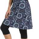 K898 Women Skirts with Leggings,Skirts with Capri Leggings Size L