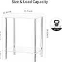 Clear Acrylic Side Table, 2-Tier End Table for Living Room, Small Modern Bedside Tables Nightstand for Bedroom, Home Decor Accent Table, 15.7" L x 11.8" W x 19.82" H, Clear