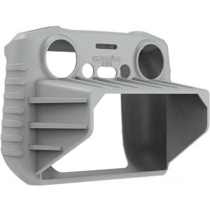 CAPART Silicone Protective Cover with Sun Hood for [DJI RC 2] Controller, Suitable DJI Air 3/Mini 4 Pro Drone, Scratch-Proof Dust-Proof Wear-Proof Non-Slip (with Sunhood - Grey)