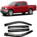 Window Visor Tape-on Side Wind Window Deflectors for Trucks 2005-2021 Nissan Frontier Super/Crew Cab, Rain Guards, Window Visors for Cars, Vent Deflector 4 pcs 94407
