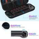 Omivine Carrying Case for Nintendo Switch 2 (2025), Protective Hard Shell Travel Carry Case for Switch 2, Portable Slim Storage Bag hold 12 Game Card with Pocket for Console and Accessories