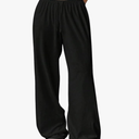 Women's Drawstring Waist Straight Streetwear Long Wide Leg Pants Casual Loose Baggy Workout Long Fall Sweatpants No Size