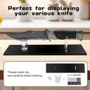 Acrylic Pocket Knife Display Stand for Securing Single Knife Rack, Clear Collector Knife Display Box for Home Decor Kitchen