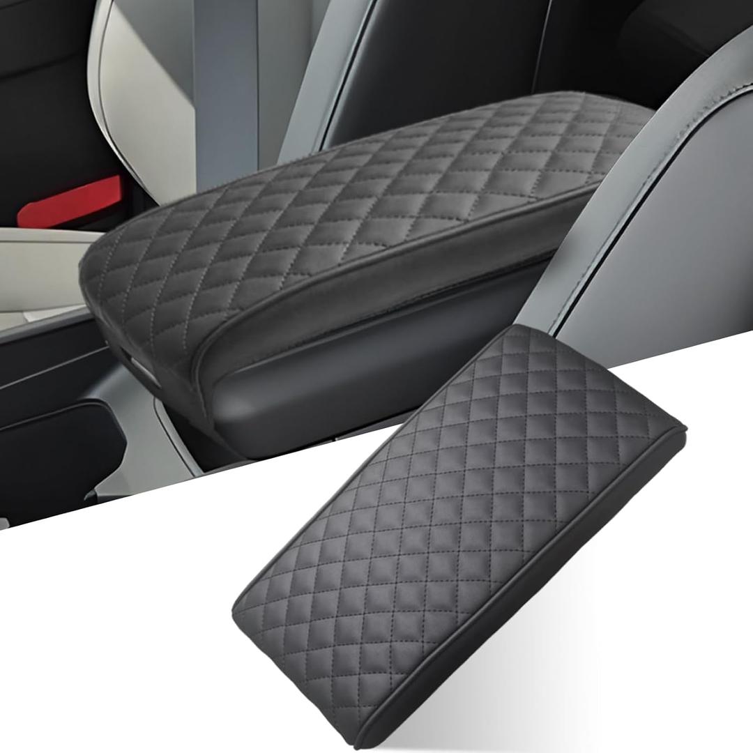 Center Console Cover for Hyundai Santa Fe 2026 2025 2024 - Soft Armrest Cushion Middle Console Cover for Hyundai Santa Fe 2024 2025 2026 Interior Accessories - Black