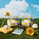 Kidum 26 Pcs Softball Goodie Bags Clear Softball Treat Bags Sport Theme Party Favor Bags for Team Snack Birthday