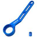 6-in-1 Bike Bottom Bracket Tool for 12/16-Notch 39/41/44/46/49mm External Cups Lockring and Crank Arm Cap Install Removal - Wrench for Shimano, SRAM, FSA, Rotor, Chris King, Truvativ GXP, Etc